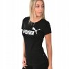 Puma Damen T-Shirt Essential Tee In Schwarz 851787-01