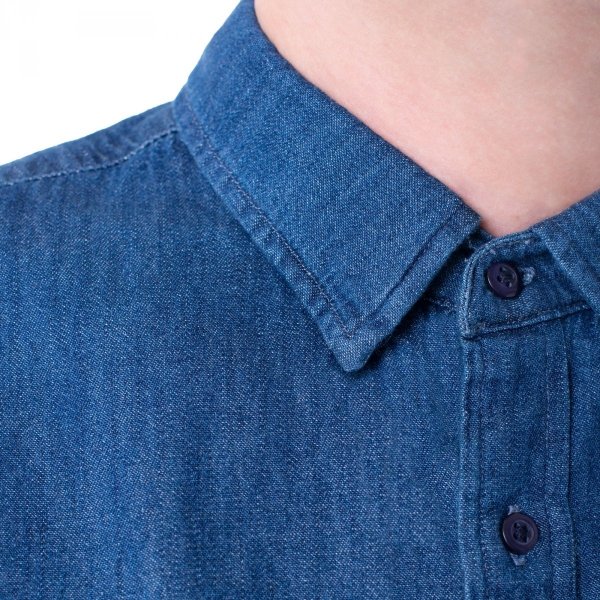 Tommy Hilfiger Herrenhemd Organic Cotton Denim Shirt Hemd In Blau MW0MWI0956-447