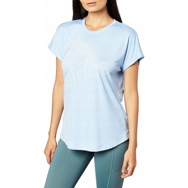 Adidas SS Bos Logo Tee EB4495 Sport T-Shirt In Himmelblau für Damen