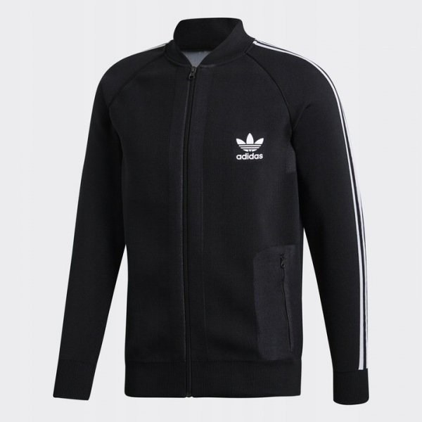 Adidas Originals Bf Knit TT DH5758 Herrenbluse Schwarz Sweatshirt Reißverschluss