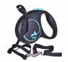 Smycz flexi automatyczna Black Design S taśma 5 m - dla psa do 15 kg, kolor srebrny