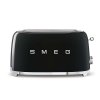 Toster Smeg TSF02BLEU czarny 4 kromek, metalowa obudowa