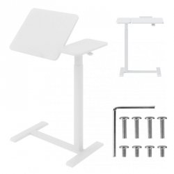 MACLEAN MOBILNE BIURKO/STAND NA LAPTOP, BIAŁE, REGULACJA WYSOKOŚCI 76-109CM, MAX. 30KG MC-120 W