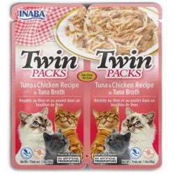 INABA Cat Twin Tuńczyk&Kurczak - Przysmak dla kotów -  2x40g