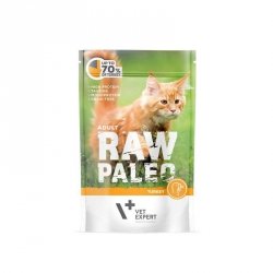 VetExpert Raw Paleo adult cat - Indyk saszetka 100g
