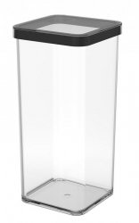 Rotho Pojemnik na przysmaki kwadratowy 1.5L LOFT transparentny/czarny