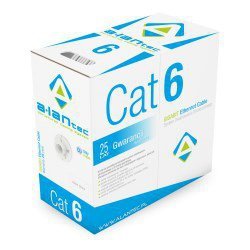 Alantec Kabel U/UTP kat.6, sieciowy, LSOH, Dca 4x2x23 AWG, 1Gb/s (10Gb/s do 55m), 450 MHz, szary, 305m (KIU6LSOH305D)
