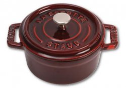 Mini garnek żeliwny okrągły Staub - 250ml, Grenadynowy