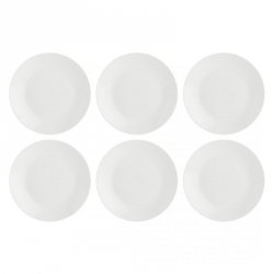 Zestaw 6 talerzy do sałatek Essenziale - Biały, 20 cm
