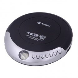 Discman z funkcją automatycznego wznawiania i anti-shock czarno-srebrny