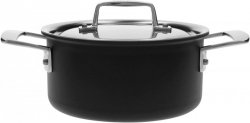 DEMEYERE BLACK 5 Garnek niski z pokrywką 2.2 ltr