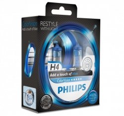 Philips ColorVision Niebieska żarówka samochodowa typu H4