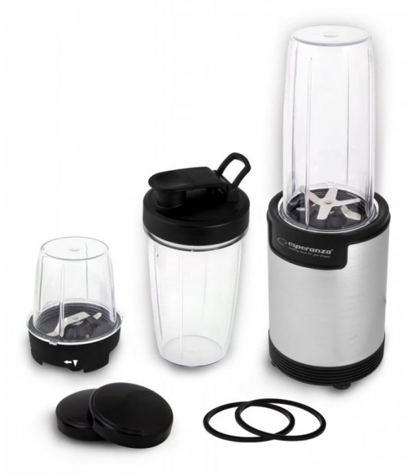 Blender sportowy do mielenia Esperanza NUTRI BOMB EKM030 (900W; kolor czarno-srebrny)