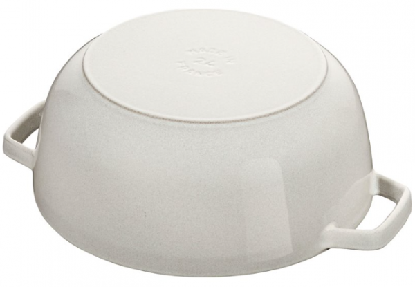 Garnek żeliwny okrągły snowflake STAUB  40506-548-0 - biały 3.6 ltr