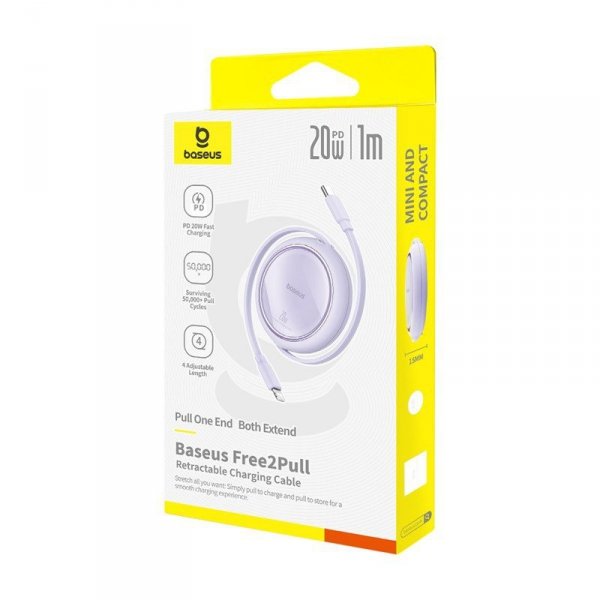 Kabel Baseus Free2Pull 20W 1m (fioletowy)