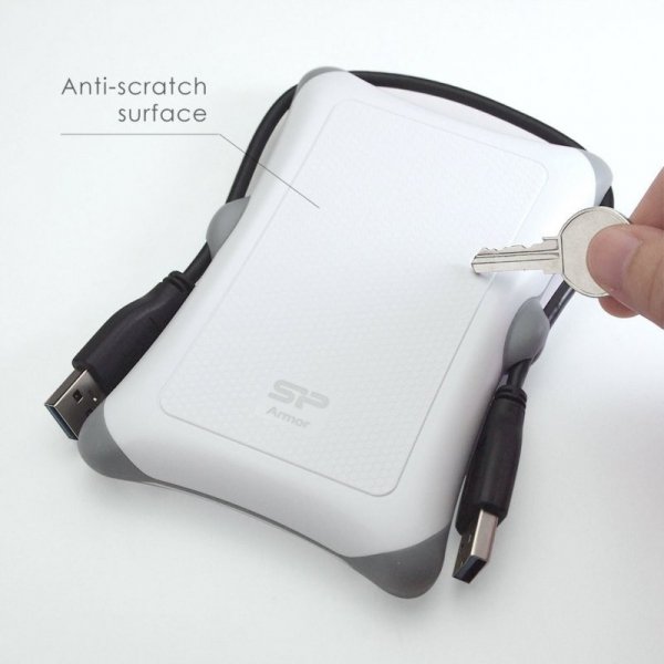 Dysk zewnętrzny HDD Silicon Power Armor A30 (1TB; 2.5&quot;; USB 3.2; 5400 obr/min; White; SP010TBPHDA30S3W)