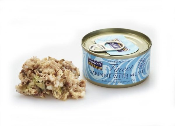 Fish4Cats Finest Sardynka z Omułkiem Zielonym 70g