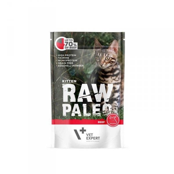VetExpert Raw Paleo kitten - Wołowina saszetka 100g