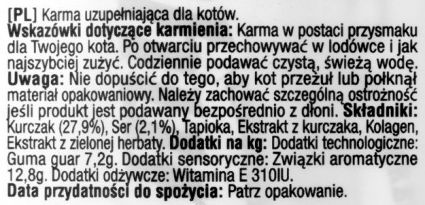 Przysmak CHURU Kurczak z serem dla kota 4x14g