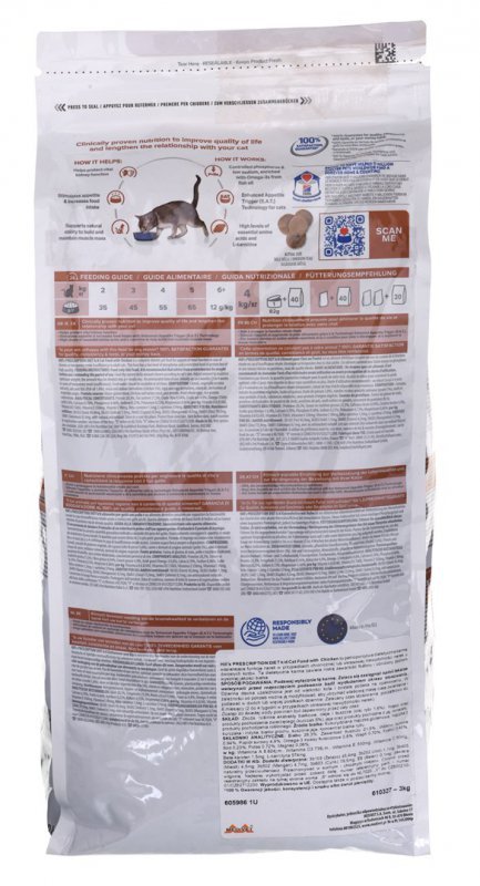 Hill&#039;s Prescription Diet Feline k/d Kidney Care - sucha karma dla kotów z chorobami nerek - 3 kg
