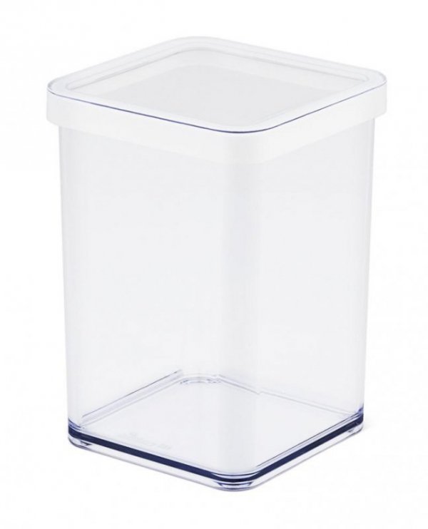 Rotho Pojemnik na przysmaki kwadratowy 1.0L LOFT transparentny/biały