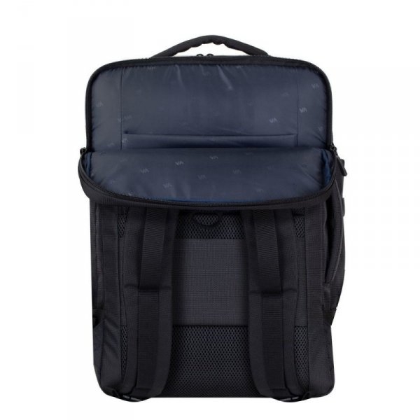 RIVACASE PLECAK PODRÓŻNY NA LAPTOP 17,3&quot; TEGEL, CZARNY, 23L, MATERIAŁ WODOODPORNY, KIESZENIE NA UBRANIA, TABLET, SMARTFON