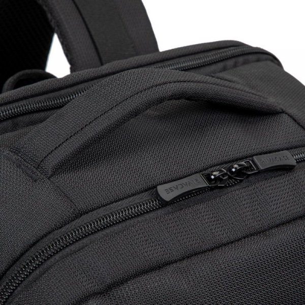 RIVACASE PLECAK PODRÓŻNY NA LAPTOP 17,3&quot; TEGEL, CZARNY, 23L, MATERIAŁ WODOODPORNY, KIESZENIE NA UBRANIA, TABLET, SMARTFON