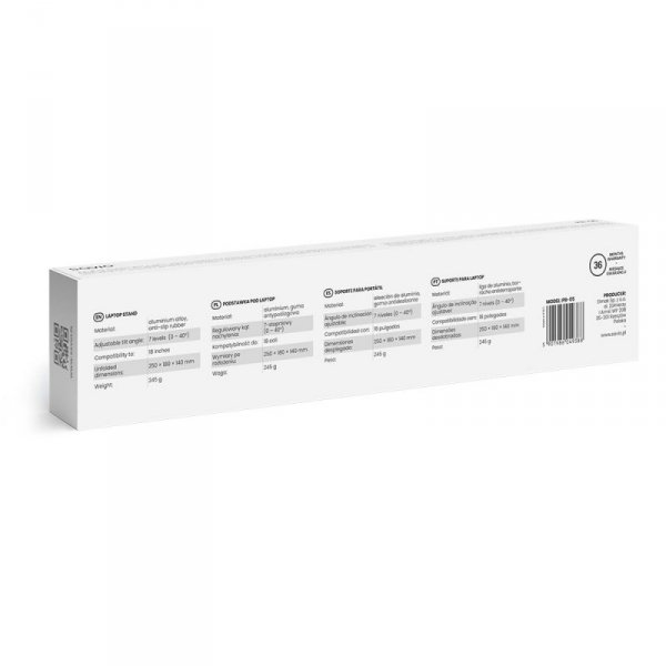 SAVIO PODSTAWKA BIUROWA POD LAPTOP, TABLET, CZARNA, ALUMINIOWA PB-05