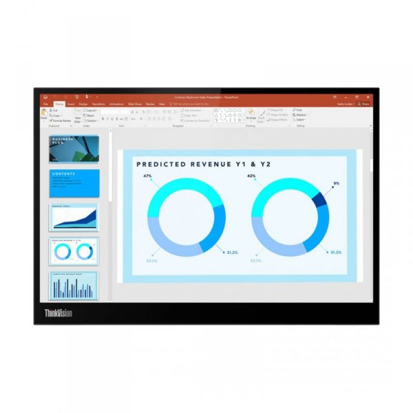Lenovo ThinkVision M14d 14&quot; QHD IPS 60Hz 300nits AG 2xUSB-C Raven Black