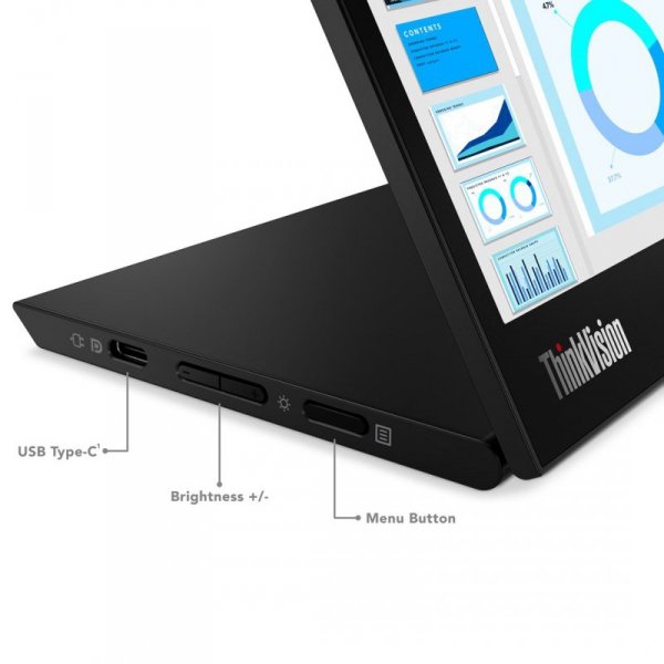 Lenovo ThinkVision M14d 14&quot; QHD IPS 60Hz 300nits AG 2xUSB-C Raven Black