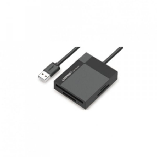 Ugreen czytnik kart pamięci SD/microSD / CF/MS z kablem USB 3.0 1m CR125 (czarny)