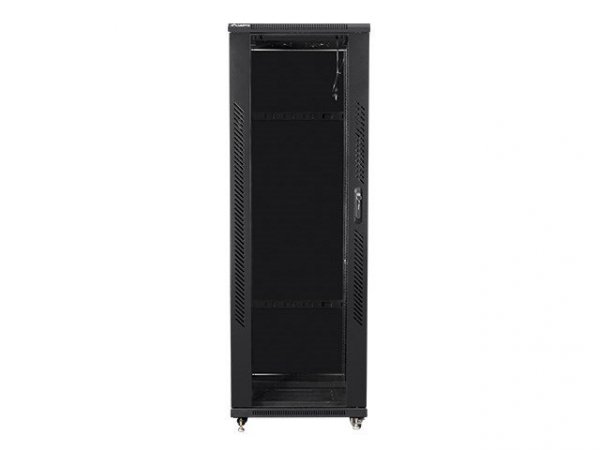 Szafy jednosekcyjna, zamykana na zamek Lanberg FF01-6637-12B (37U; 19&#039;&#039; / 600mm / 600 mm; stojąca; Pełne, Szklane; 800