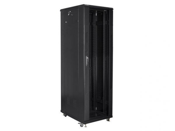 LANBERG SZAFA STOJĄCA RACK 19&quot; 42U 600X1000 DRZWI SZKLANE CZARNA FF01-6042-12B (FLAT PACK)
