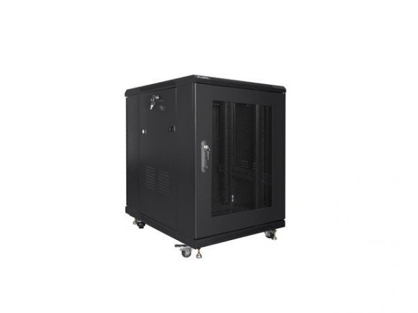 LANBERG SZAFA STOJĄCA RACK 19&quot; 15U 600X800 DRZWI PERFOROWANE CZARNA (FLAT PACK) FF01-6815-23B
