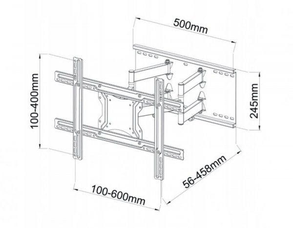 Uchwyt ścienny do telewizora ART AR-87 (ścienne; 40&quot; - 80&quot;; max. 60kg)