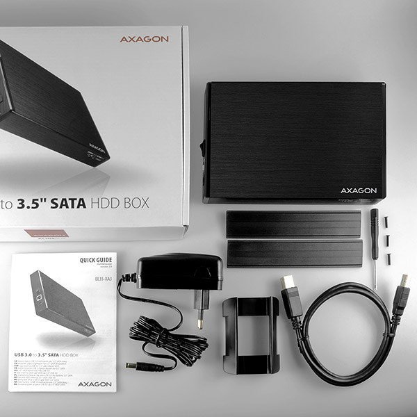AXAGON EE35-XA3 Obudowa zewnętrzna 3.5&quot;, USB 3.0, SATA II, Aluminium - czarna