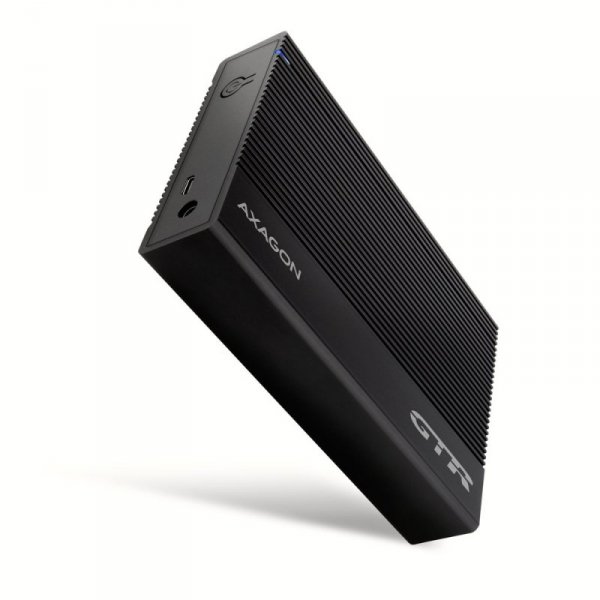 AXAGON EE35-GTR USB-C 3.2 Gen 1 - SATA 6G, Obudowa Zewnętrznego Dysku Twardego 3.5&quot;, Ryflowana - Czarna