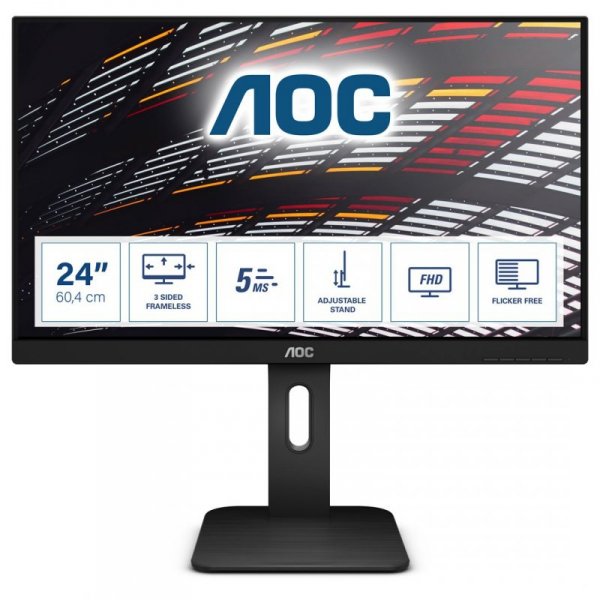 AOC P1 24P1 monitor komputerowy 60,5 cm (23.8&quot;) 1920 x 1080 px Full HD LED Czarny