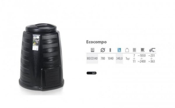 PROSPERPLAST KOMPOSTOWNIK  340L CZARNY