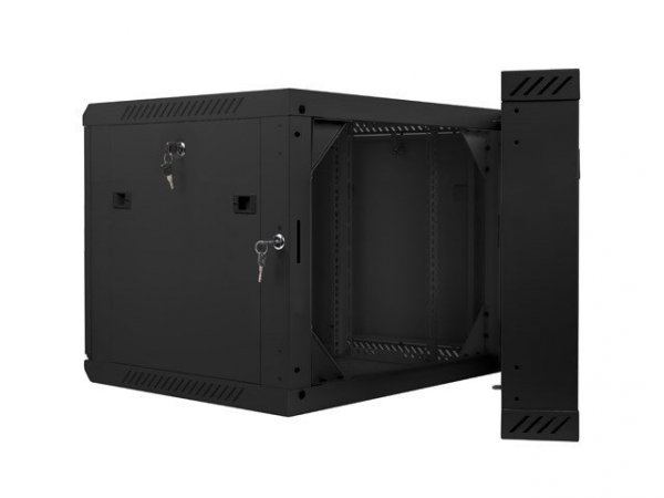 LANBERG SZAFA WISZĄCA DWUSEKCYJNA 19&quot; 9U 600X600 (DRZWI SZKLANE, CZARNA RAL9004) WF02-6609-10B