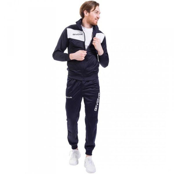 Dres Givova Tuta Visa Triacetato granatowo-biały TR018 0403  3XS