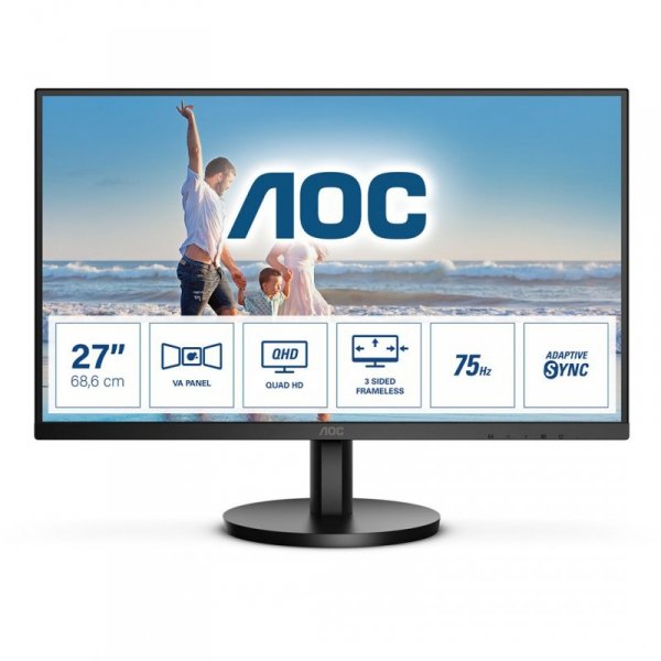 AOC Q27B3MA LED display 68,6 cm (27&quot;) 2560 x 1440 px Quad HD Czarny