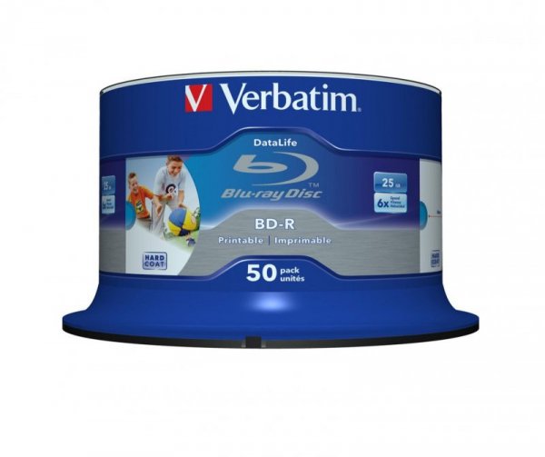 Płyta BDR Verbatim 43812 (25GB; 6x; 50szt.; Cake)