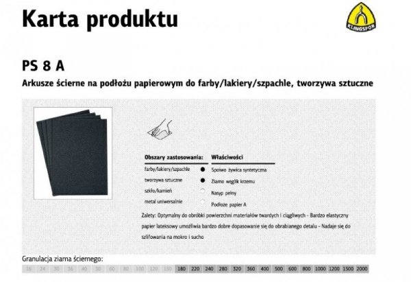 K.PAPIER ŚCIER.WODNY  P 800 PS8A/50szt