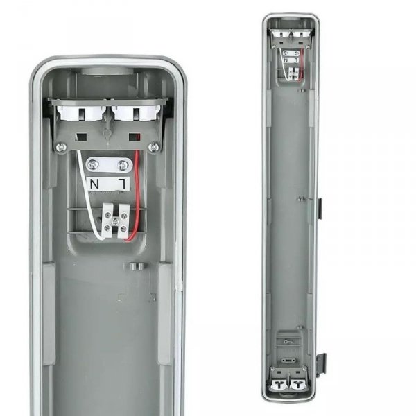 Oprawa hermetyczna V-TAC VT-12023 2x 120cm (2x 18W) 6400K 3400lm (SKU 6399) Czarny