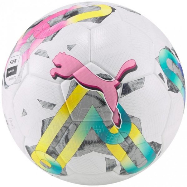 Piłka nożna Puma Orbita 3 TB FIFA Quality biało-zielono-różowa
