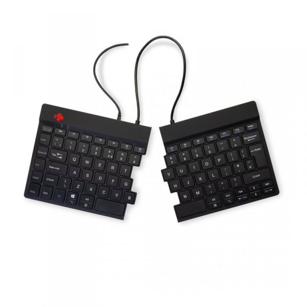 Klawiatura R-Go Split Break ergonomiczna UK-išdestymas juodas