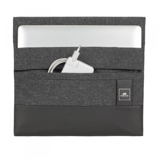 Rivacase 8803 BLACK MELANGE torba na laptop 33,8 cm (13.3&quot;) Etui kieszeniowe Czarny