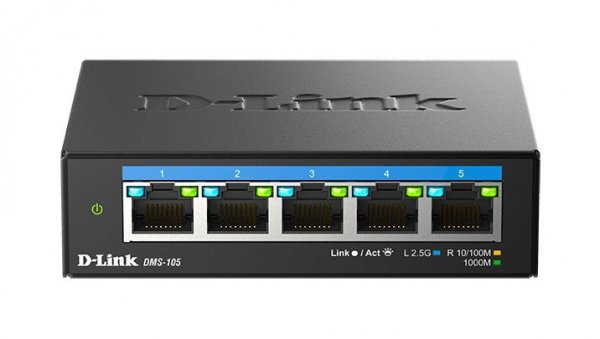5-portowy wielogigabitowy przełącznik biurkowy D-Link 2,5G - niezarządzalny - L2 - 2.5G Ethernet (100/1000/2500)