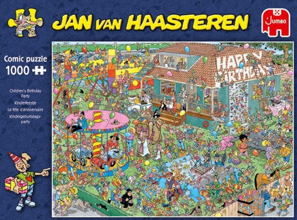 Jan van Haasteren Children&#039;s Birthday Party 1000 pcs Puzzle układanka 1000 szt. Komiksy